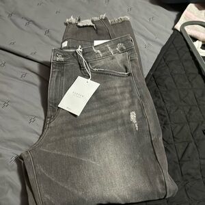 Grey distressed jeans